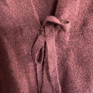 American Eagle Outfitters Knit Tie-Front Cardigan in Mauve